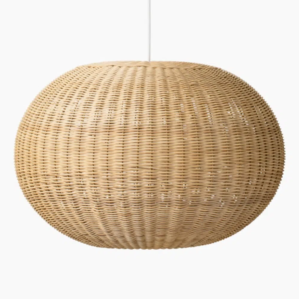 Suspension artisanale en bois noble d’inspiration vintage