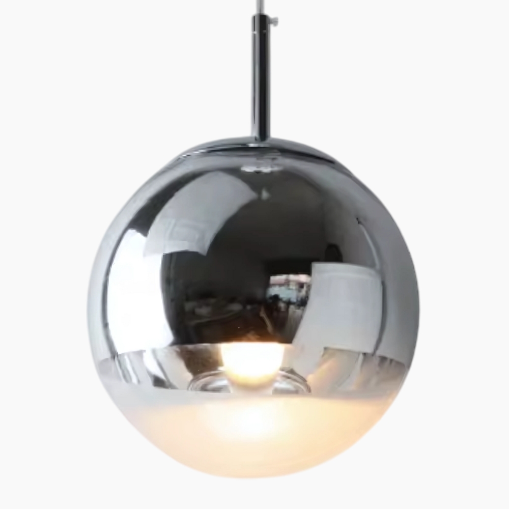 Suspension luminaire sphérique en métal contemporain