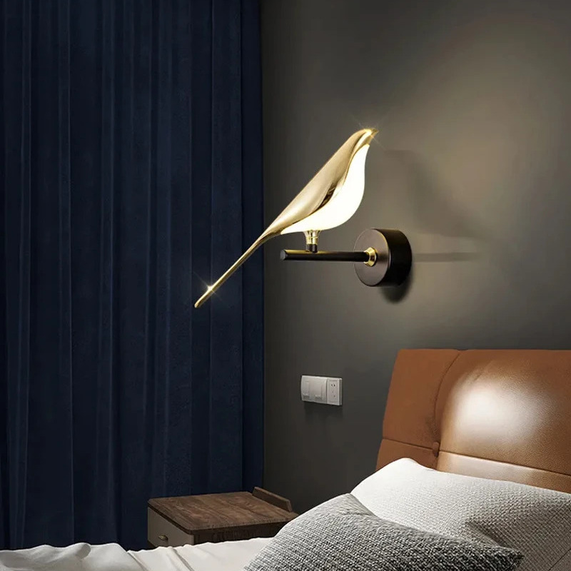 Applique murale LED sculptée en oiseau élégant – Image 3
