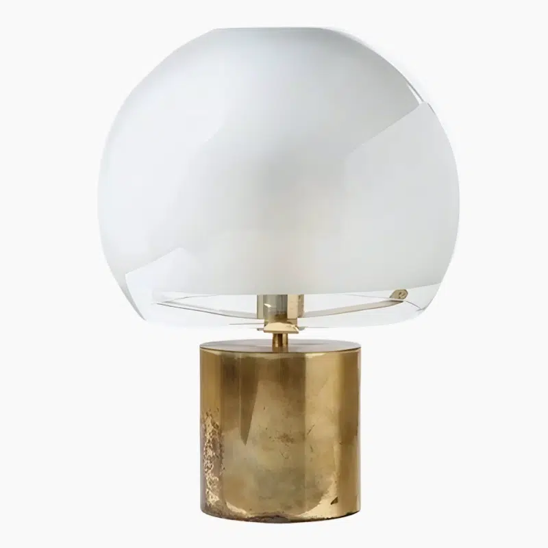 Globe en verre sur socle lumineux contemporain
