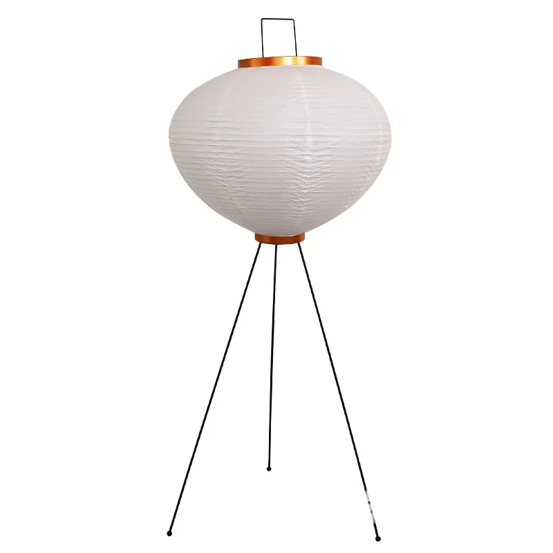 Lampadaire trépied avec abat-jour en papier de riz inspiration zen – Image 7