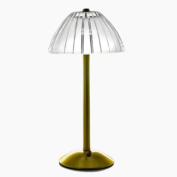 Lampe contemporaine avec diffuseur cristallin sur pied élégant