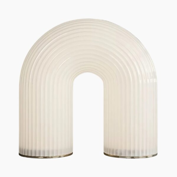 Lampe de chevet arquée design blanc pur