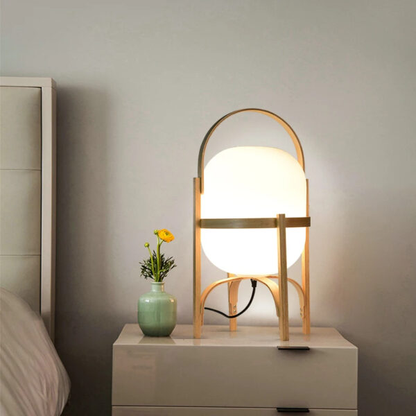 Alternative view of Lampe de chevet artisanale inspiration zen