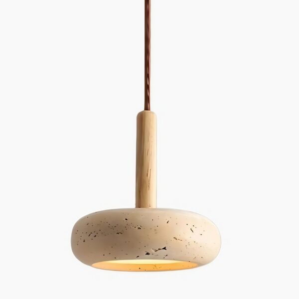 Suspension LED pierre naturelle