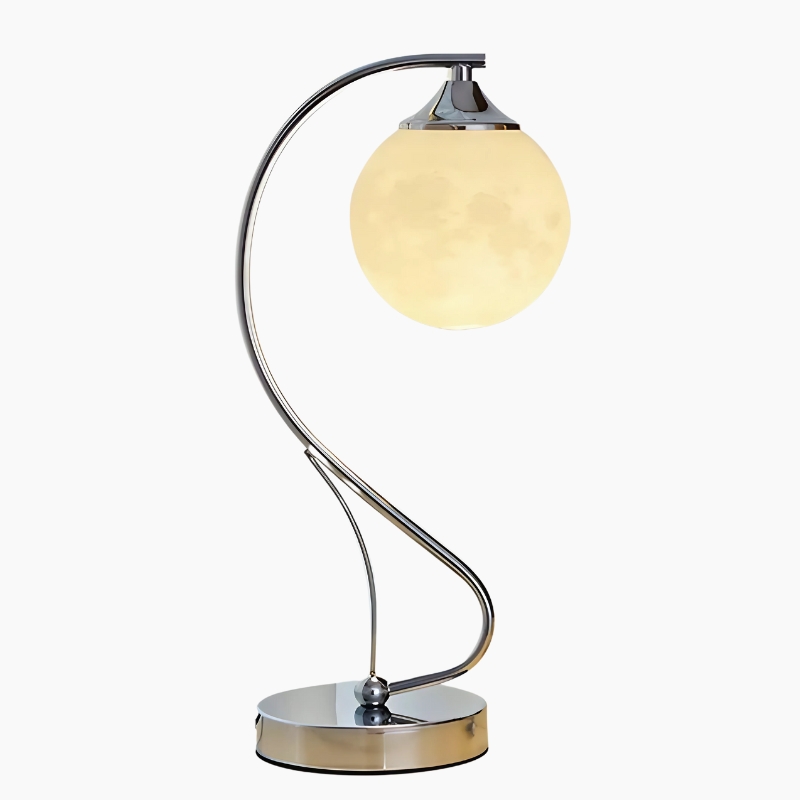Lampe de chevet LED sphérique inspiration lunaire