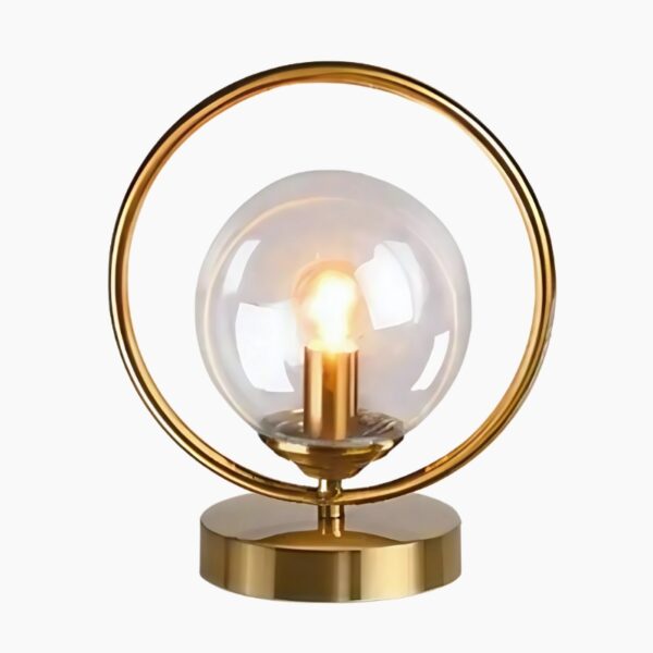 Luminaire de table en verre cristallin contemporain