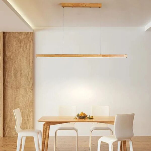 Alternative view of Suspension luminaire en bois d'essence noble