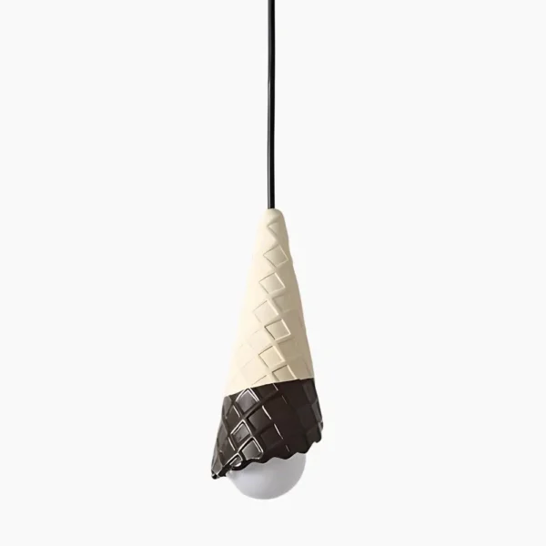 Suspension lumineuse glacée pour intérieur contemporain