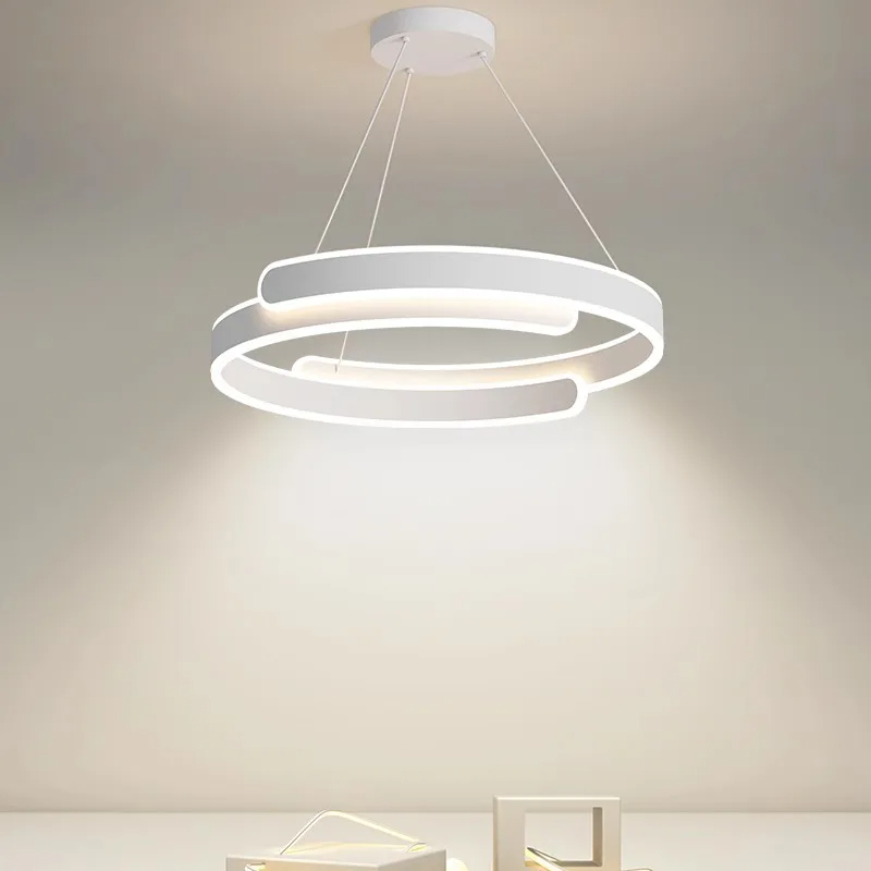 Suspension lumineuse LED annulaire en finition blanc pur – Image 5