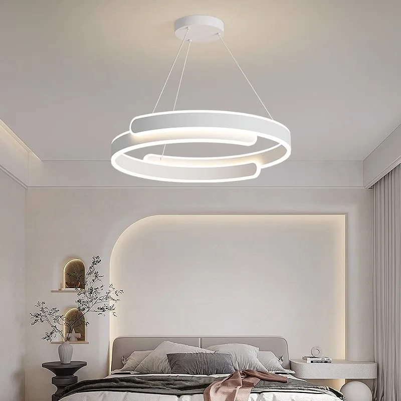 Suspension lumineuse LED annulaire en finition blanc pur – Image 2