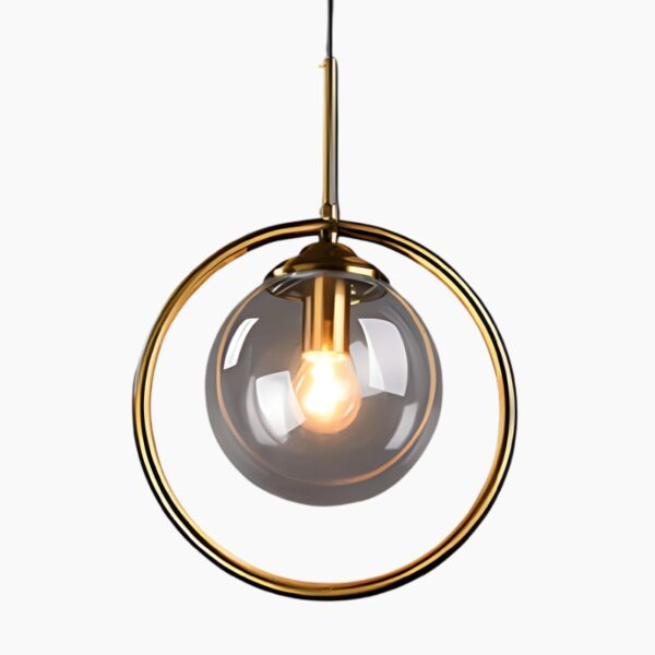 Suspension contemporaine en verre massif