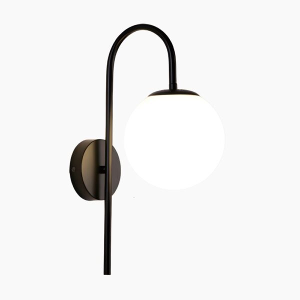 Applique murale contemporaine avec globe en verre et LED intégrée