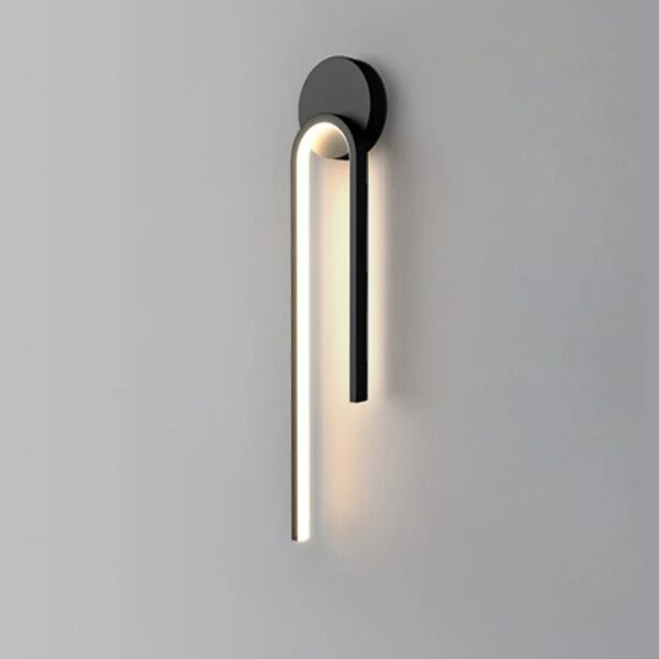 Alternative view of Applique murale contemporaine LED en aluminium brossé