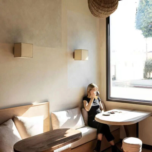Alternative view of Applique murale design papier, inspiration zen cubique