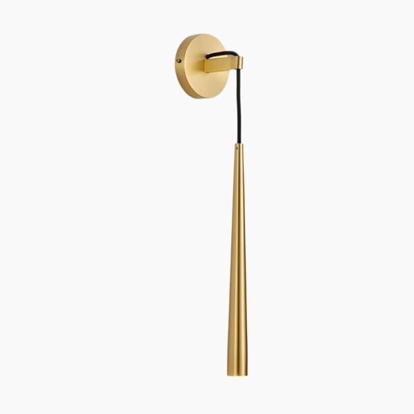 Applique murale LED ajustable en laiton doré avec liseuse