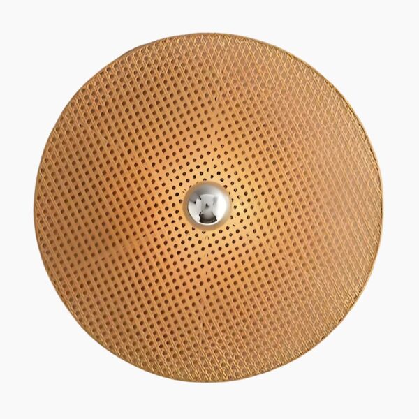 Applique murale LED circulaire en rotin naturel