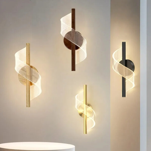 Alternative view of Applique murale LED contemporaine aux lignes spiralées