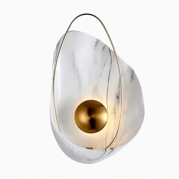 Applique murale LED design coquillage sculptural