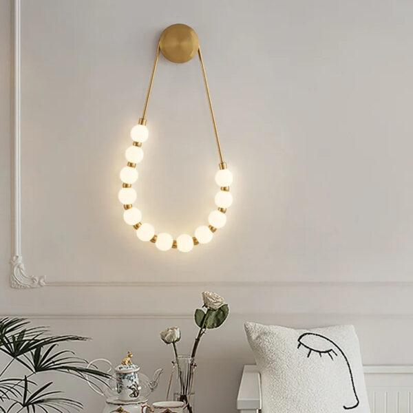 Alternative view of Applique murale LED design perles lumineuses