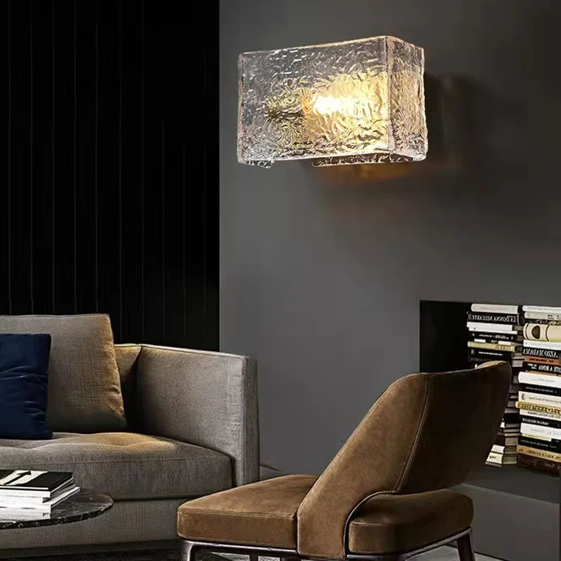Applique murale LED en verre texturé cristallin – Image 4