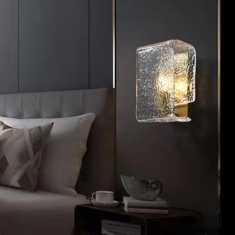 Applique murale LED en verre texturé cristallin – Image 3