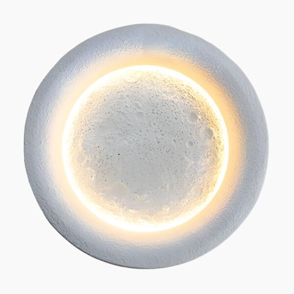 Applique murale LED lunaire en blanc immaculé