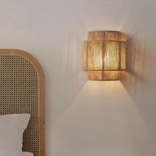 Alternative view of Applique murale artisanale en bambou d'inspiration orientale