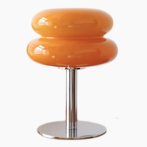 Lampe de bureau orange de style champignon et moderne