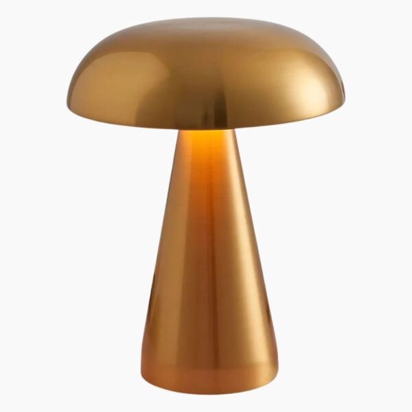 Lampe champignon dorée à lumière variable