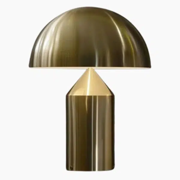 Lampe design champignon dorée tactile