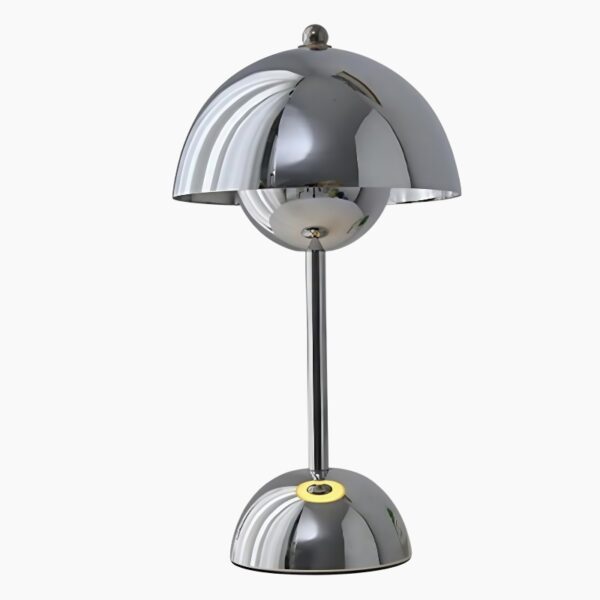 Lampe de bureau champignon design et argenté
