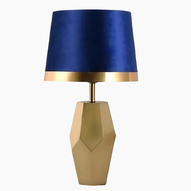 Lampe de chevet avec abat-jour bleu vibrant