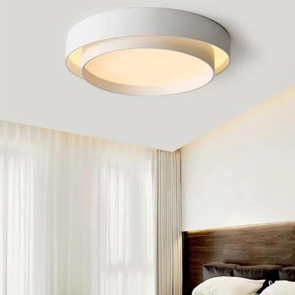 Plafonnier moderne design rond blanc