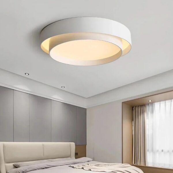 Plafonnier moderne design rond blanc