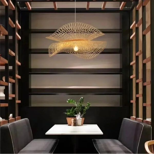 Suspension luminaire en bambou style zen