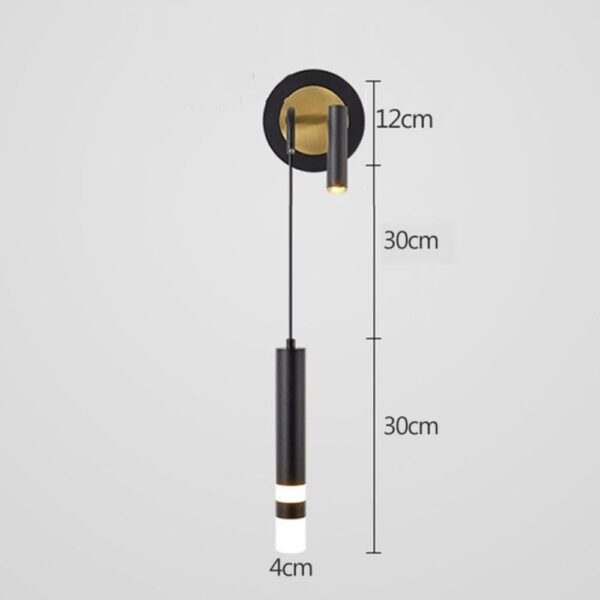 Applique murale orientable dorée minimaliste
