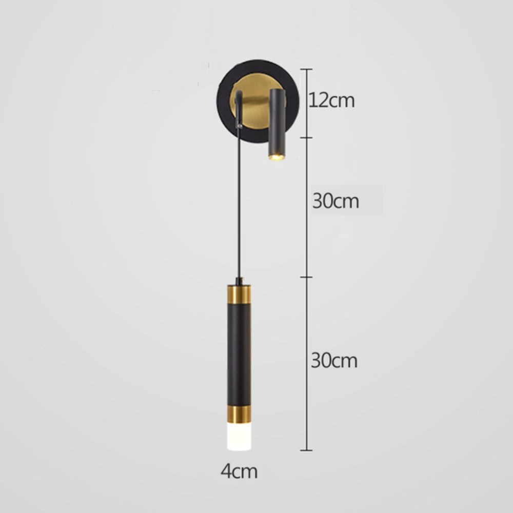 Applique murale orientable dorée minimaliste