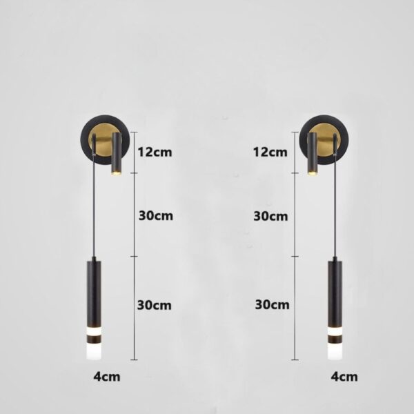 Applique murale orientable dorée minimaliste
