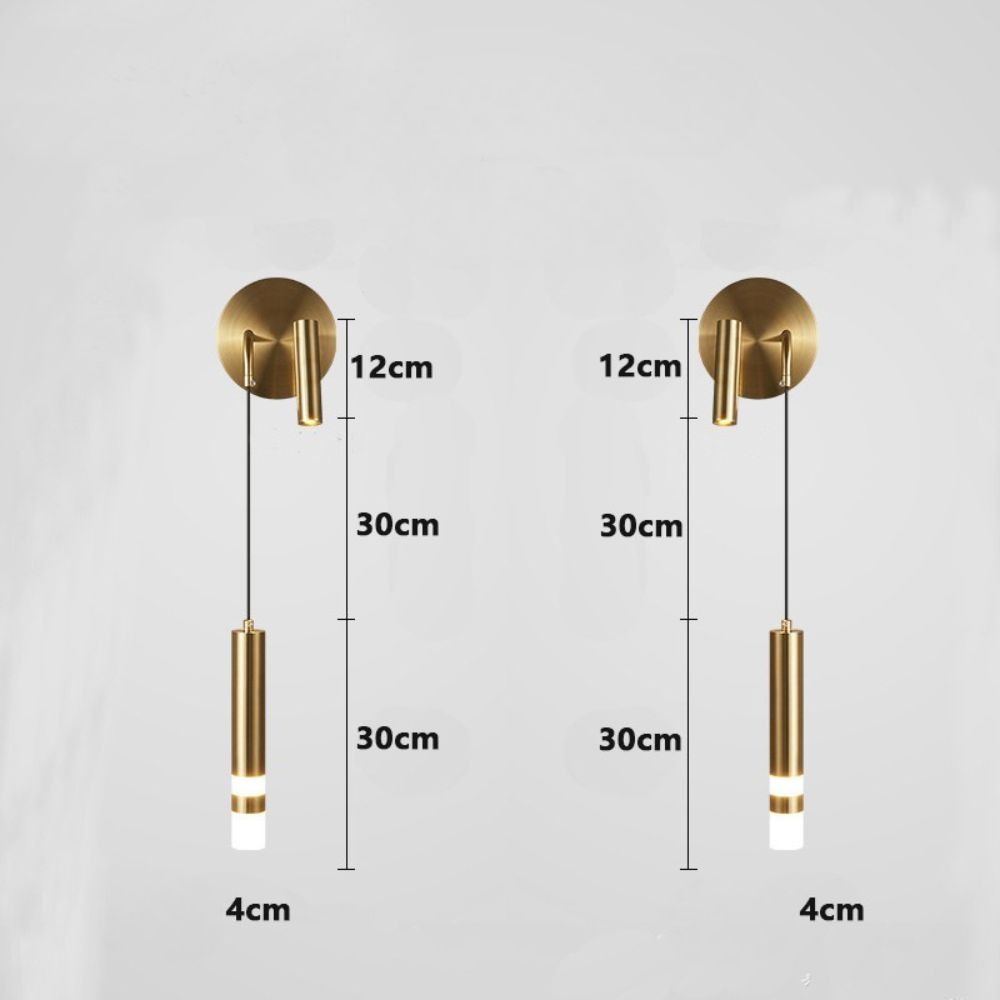 Applique murale orientable dorée minimaliste