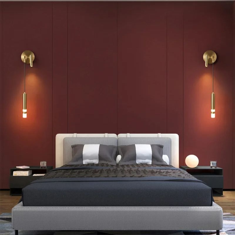 Applique murale orientable dorée minimaliste